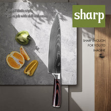 Load image into Gallery viewer, 10Pcs Damascus Santoku Kitchen Knives Set - jeaniesunusualdecor