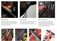 Load image into Gallery viewer, 10Pcs Damascus Santoku Kitchen Knives Set - jeaniesunusualdecor