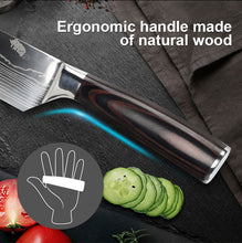 Load image into Gallery viewer, 10Pcs Damascus Santoku Kitchen Knives Set - jeaniesunusualdecor