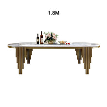 Load image into Gallery viewer, Stainless steel Dining Furniture modern marble dining table