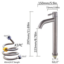 Load image into Gallery viewer, 304 Stainless Steel Single; Faucet Rust And Corrosion Resistance