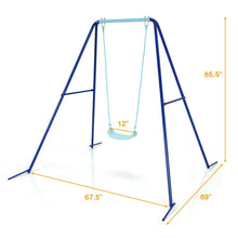 Load image into Gallery viewer, Babyjoy Outdoor Kids Swing Set Heavy Duty Metal A-Frame w/Ground Stakes
