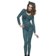 Load image into Gallery viewer, Womens Animal Bodysuit Cosplay Sexy Leopard, Tiger, and Zebra Catsuit With Headband
