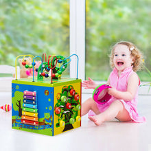 Load image into Gallery viewer, 5-in-1 Wooden Activity Cube Toy
