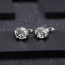 Load image into Gallery viewer, Gem&#39;s Ballet 4.08t Natural Green Amethyst Prasiolite Earrings 925 Sterling Silver Stud Earrings
