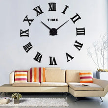 Load image into Gallery viewer, Diy Wall Cock Promotion New Home Decor Large Roman Mirror Fashion  Modern Quartz Clocks
