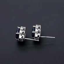 Load image into Gallery viewer, GEM&#39;S BALLET 8.08Ct Oval Natural Blue Sapphire Gemstone Jewelry Set 925 Sterling Silver
