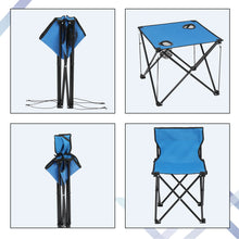 Load image into Gallery viewer, Oxford Cloth Steel Camping Folding Table and Chair Set
