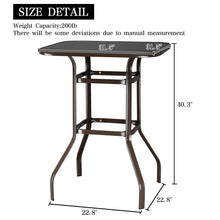 Load image into Gallery viewer, Patio High Bar Table Chair Set Wrought Iron, Contains 1 Table 2 Chairs Outdoor Furniture[US-Stock]
