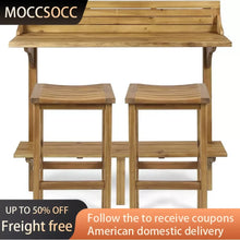 Load image into Gallery viewer, Outdoor Acacia Wood Balcony Bar Set
