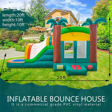 Load image into Gallery viewer, 20ft Inflatable PVC Bounce House With Slide Water Pool &amp; Basketball Hoop
