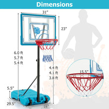 Load image into Gallery viewer, Pool Basketball Hoop 3.8-4.4 FT Adjustable Poolside BasketballGoal System
