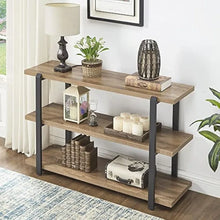 Load image into Gallery viewer, Industrial Console Sofa Table, Oak
