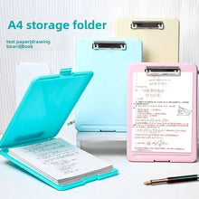 Load image into Gallery viewer, Multifunctional File Folder Writing Pad Board Exam Paper Storage Box Student Special Board Clip Writing Storage Folder
