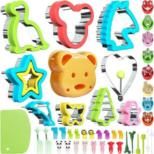 Load image into Gallery viewer, Sandwich Cutter Set for Children, Cute Bread Cookies Food Fruit Picker Fork Mold School Bento Lunchbox Accessories
