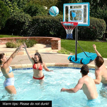 Load image into Gallery viewer, Pool Basketball Hoop 3.8-4.4 FT Adjustable Poolside BasketballGoal System
