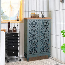 Load image into Gallery viewer, Tall and short Accent Cabinet with Doors - Farmhouse Storage
