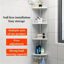 Load image into Gallery viewer, 1 Piece Bathroom Multi-Layer Bathroom Rack Free Height Stainless Steel Adjustable Steel Tripod Floor Storage
