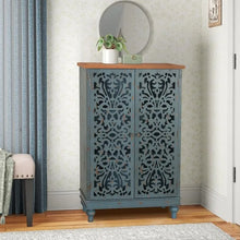 Load image into Gallery viewer, Tall and short Accent Cabinet with Doors - Farmhouse Storage
