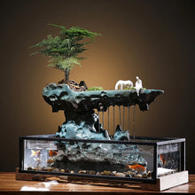 Load image into Gallery viewer, Desktop Fountain With Fish Tank Bedroom Decoration
