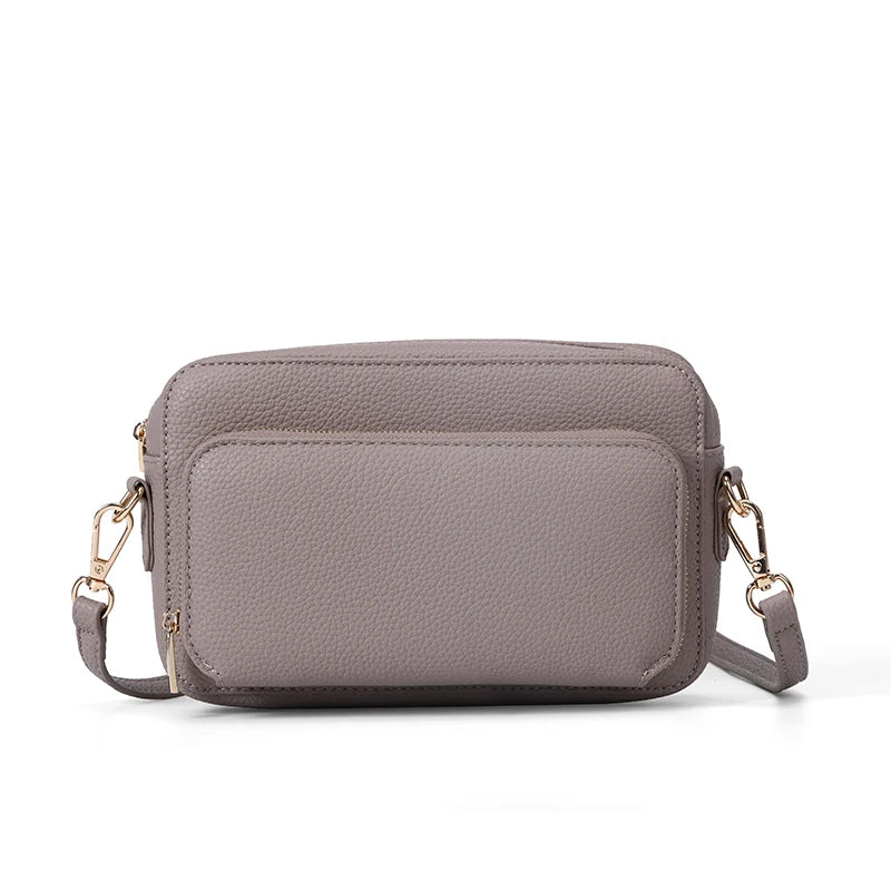100% Genuine Leather Women's Large Capacity Daily Commuting Crossbody Bag