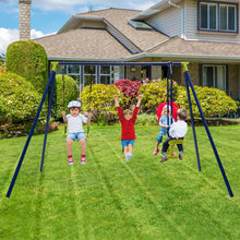 Load image into Gallery viewer, Babyjoy 440 lbs Swing Set 3-in-1 Kids Swing Stand w/Swing Gym Rings Glider for Backyard
