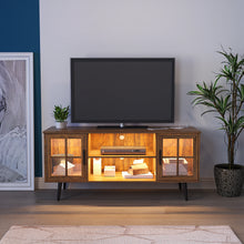 Load image into Gallery viewer, TV Cabinet with USB Charging Wireless Charging 3 Color LED Lights Living Room TV Cabinet
