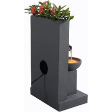 Load image into Gallery viewer, Teamson 3-Tier Cascading Outdoor Water Fountain with Planter
