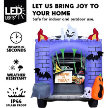 Load image into Gallery viewer, Halloween Inflatable Haunted Castle with Build LED,Trunk or Treat Car Decorations
