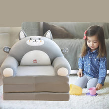 Load image into Gallery viewer, Foldable Kid Sofa Backrest Armchair Cover Plush Cute Cartoon
