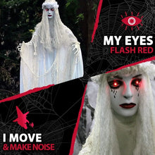 Load image into Gallery viewer, Life-Size Scary Ghost Bride with Touch Activated Lights and Sound
