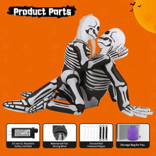 Load image into Gallery viewer, 6.5 FT Long Halloween Inflatables Skeleton Outdoor Cuddling Couple Lovers with Built-in LEDs for Garden
