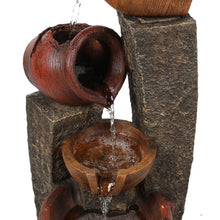 Load image into Gallery viewer, 5 Tiered Polyresin Cascading Pitchers Outdoor Fountains and Waterfall
