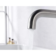 Load image into Gallery viewer, Bathroom Supplies Tub Faucet Brushed Nickel High Flow Bathtub Faucet Two Handles Solid Brass Long Spout Reach Accessories
