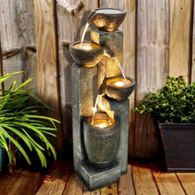 Load image into Gallery viewer, Outdoor Water Fountain, 4-Tier Outdoors Garden
