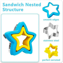 Load image into Gallery viewer, Sandwich Cutter Set for Children, Cute Bread Cookies Food Fruit Picker Fork Mold School Bento Lunchbox Accessories
