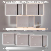 Load image into Gallery viewer, 36 X 24 inch Bathroom Medicine Cabinet with LED Backlit Mirror, 3 Color Lights &amp; Brightness Adjustment Anti-Fog Time
