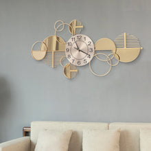 Load image into Gallery viewer, Large Golden Modern Minimalist Metal Wall Clock Silent
