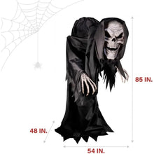 Load image into Gallery viewer, Hunched Skeleton Talking Scare Prop Animatronic for Indoor or Covered Outdoor
