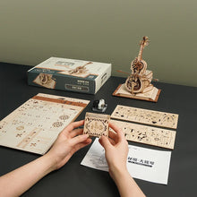 Load image into Gallery viewer, Robotime ROKR 3D Wooden Puzzle Magic Cello Mechanical Music Box
