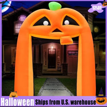 Load image into Gallery viewer, Halloween Large 10 ft Cute Pumpkin Archway - Inflatable Outdoor
