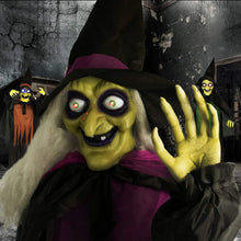 Load image into Gallery viewer, Life-Size Scary Talking 3 Witches with Cauldron Halloween Animatronic, Battery Operated
