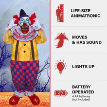 Load image into Gallery viewer, Farm Motion-Activated Startling Arms Clown ,  Animatronic Covered Outdoor
