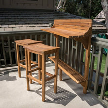 Load image into Gallery viewer, Outdoor Acacia Wood Balcony Bar Set
