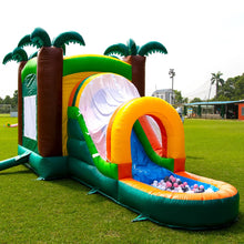 Load image into Gallery viewer, 20ft Inflatable PVC Bounce House With Slide Water Pool &amp; Basketball Hoop
