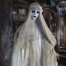 Load image into Gallery viewer, Life-Size Scary Ghost Bride with Touch Activated Lights and Sound
