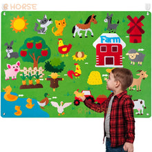 Load image into Gallery viewer, Felt Board Stories Set Montessori Ocean Farm Insect  Animal Family Interactive Preschool Early Learning
