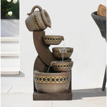 Load image into Gallery viewer, 5 Tiered Polyresin Cascading Pitchers Outdoor Fountains and Waterfall
