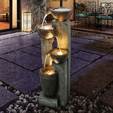 Load image into Gallery viewer, Outdoor Water Fountain, 4-Tier Outdoors Garden
