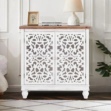 Load image into Gallery viewer, Tall and short Accent Cabinet with Doors - Farmhouse Storage
